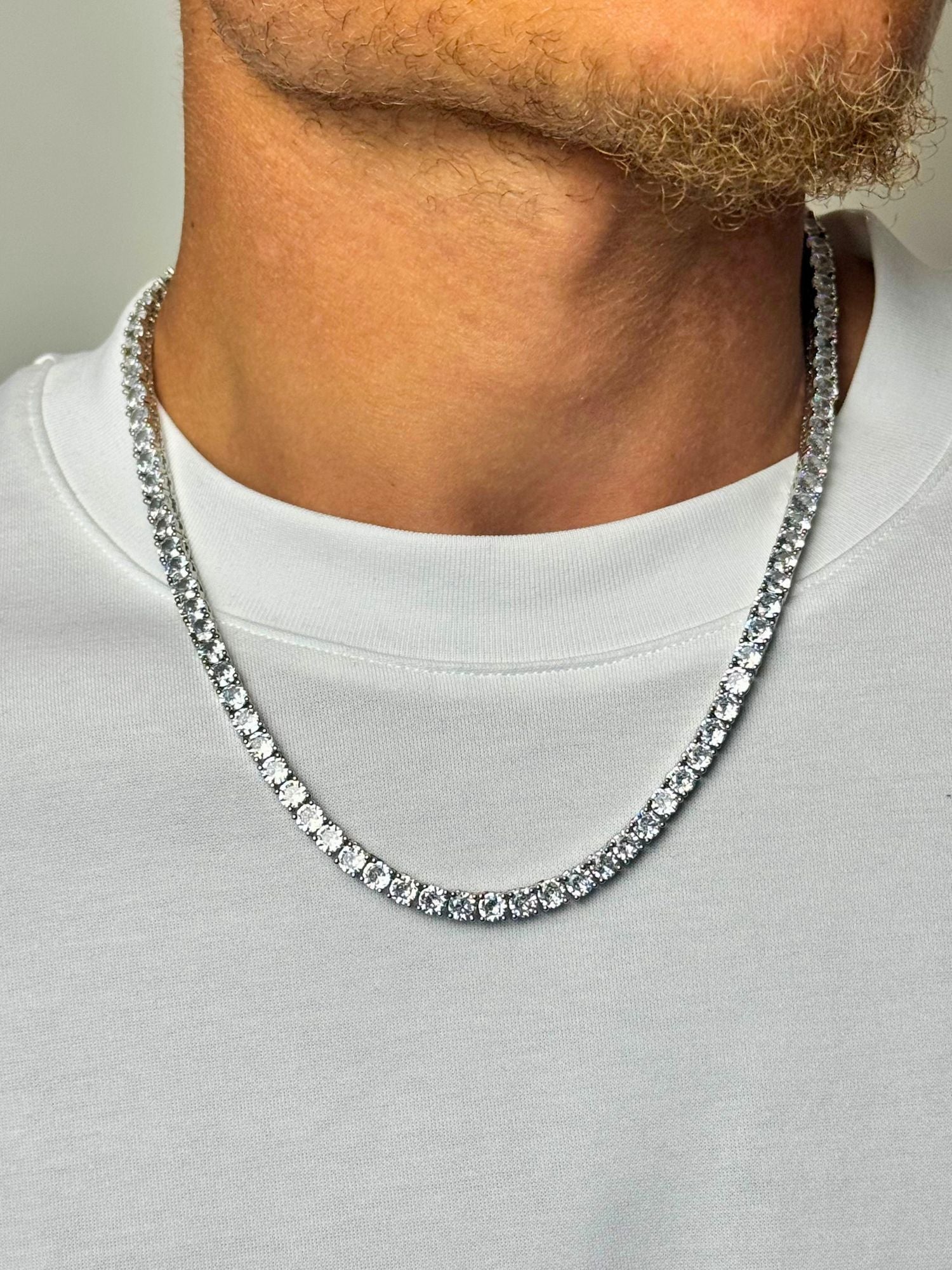 Zilveren Tennis Ketting 3MM en 5MM