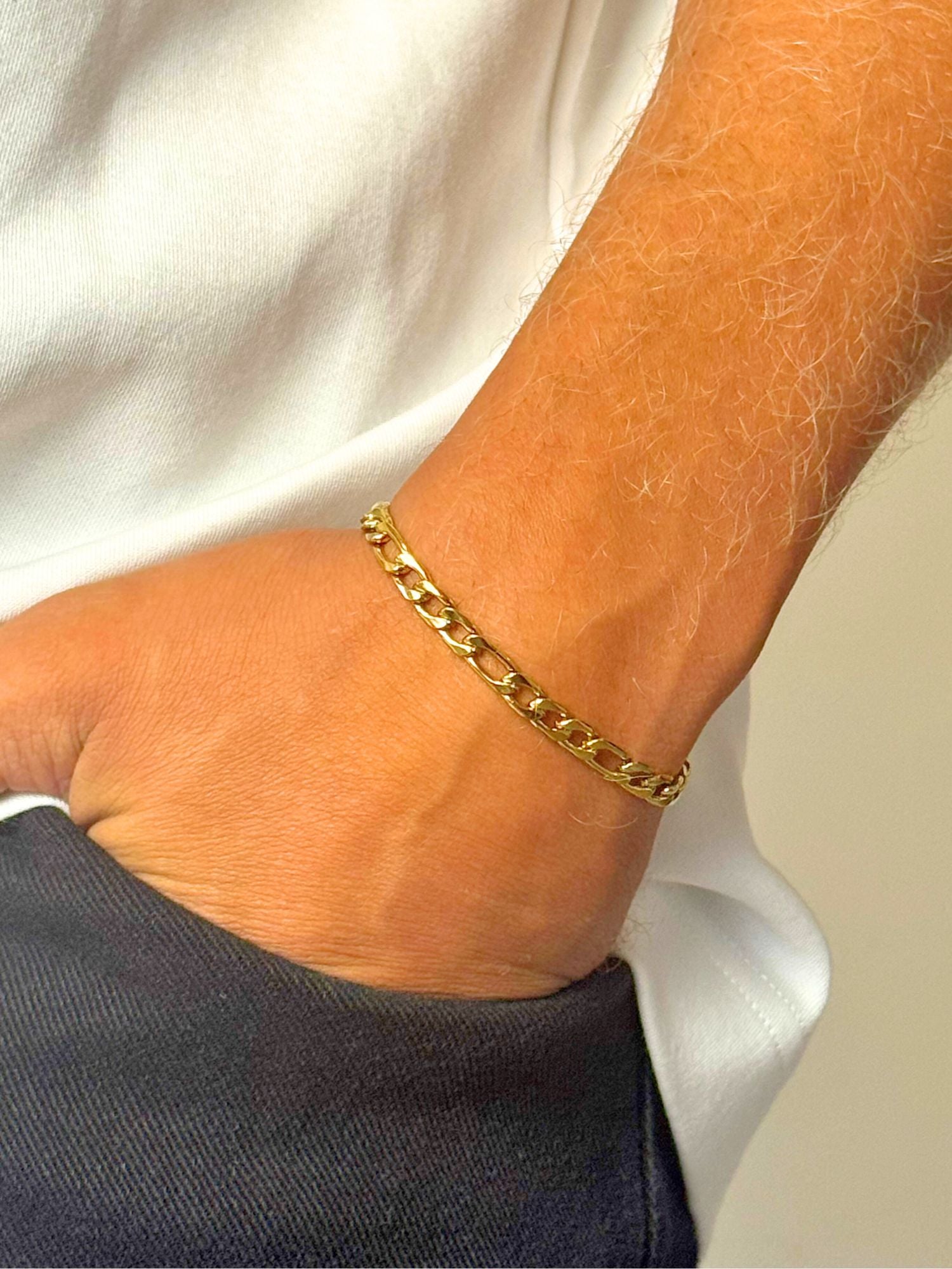 Gold Figaro Bracelet 3MM and 5MM