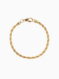 Gold Rope Bracelet Stainless Steel (3mm) 3mm gold stainless steel rope link bracelet with lobster clasp by Carpe Ice