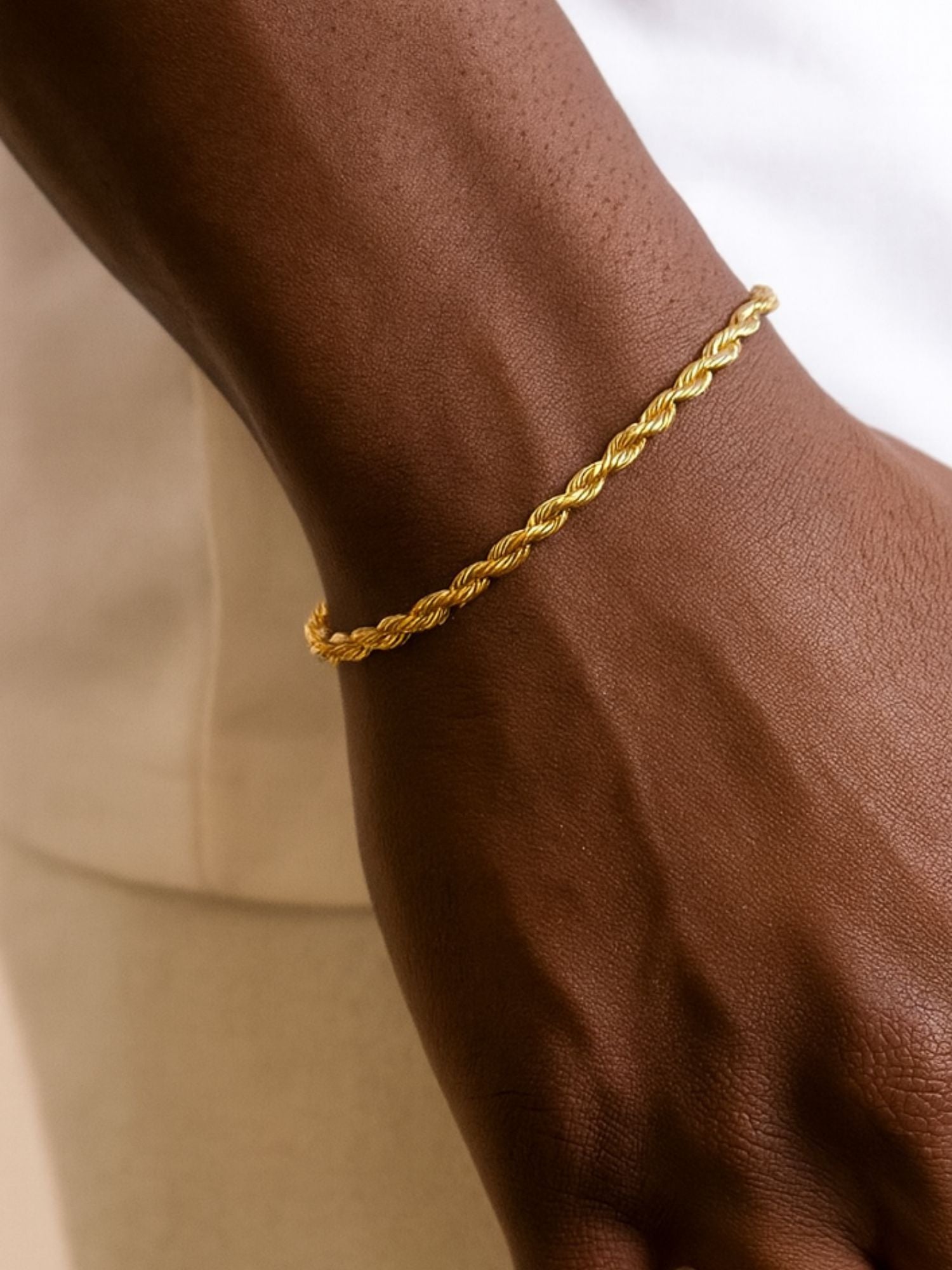 Gouden rope armband
