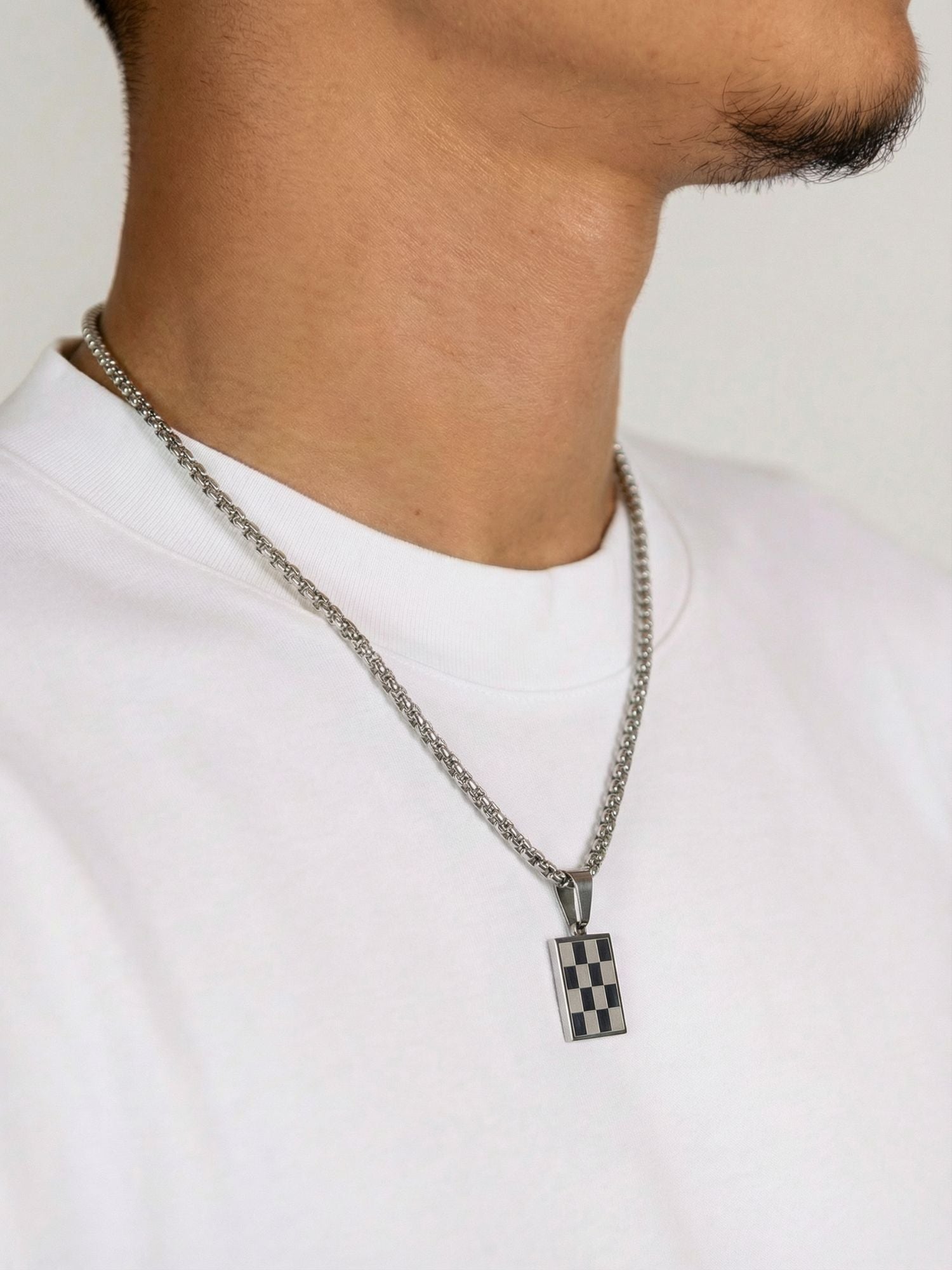 Schaakbord Hanger Zilver