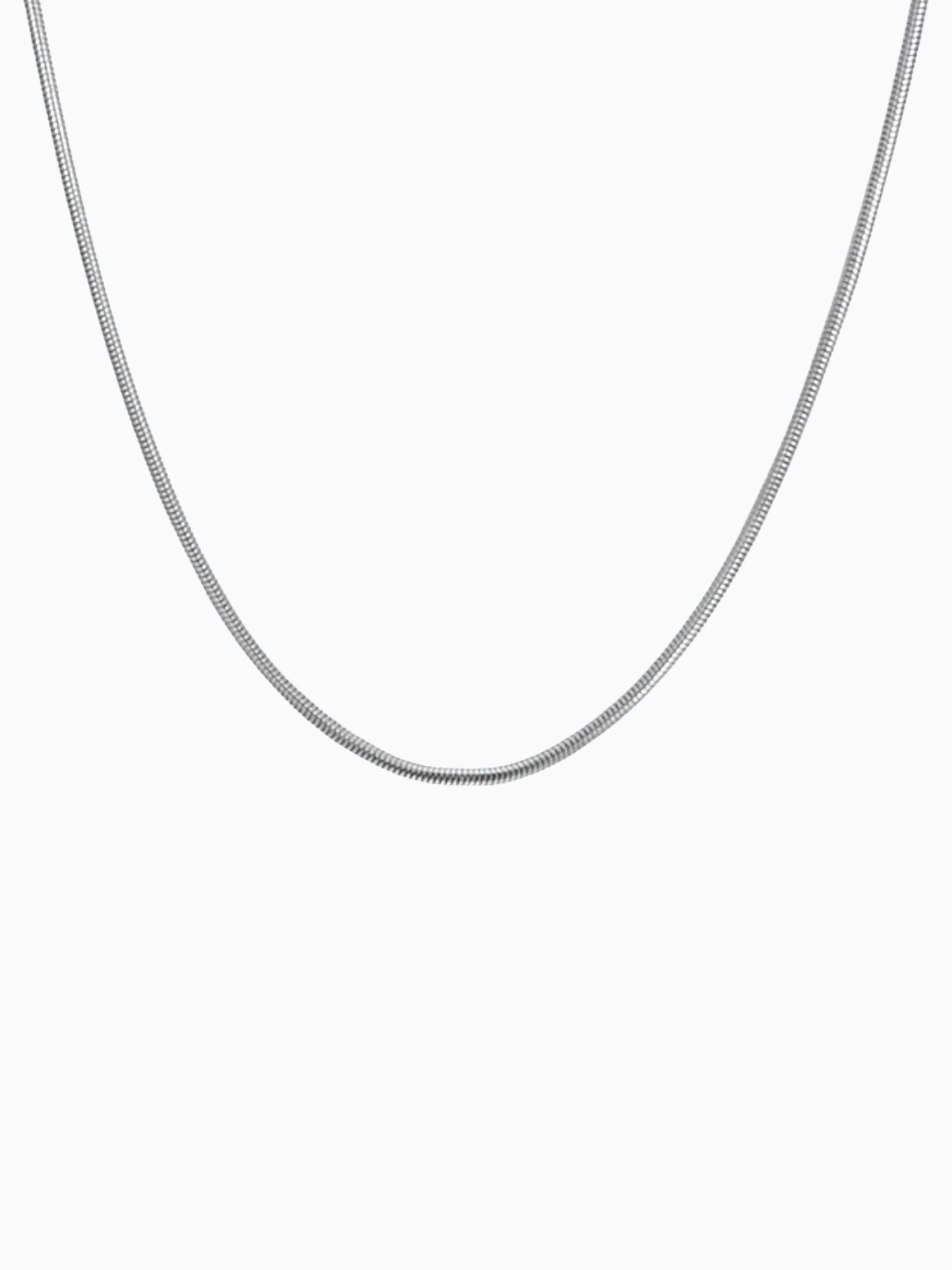 Snake Ketting Zilver (1.5mm) minimalistische zilveren snake chain ketting van roestvrij staal, glad en soepel design