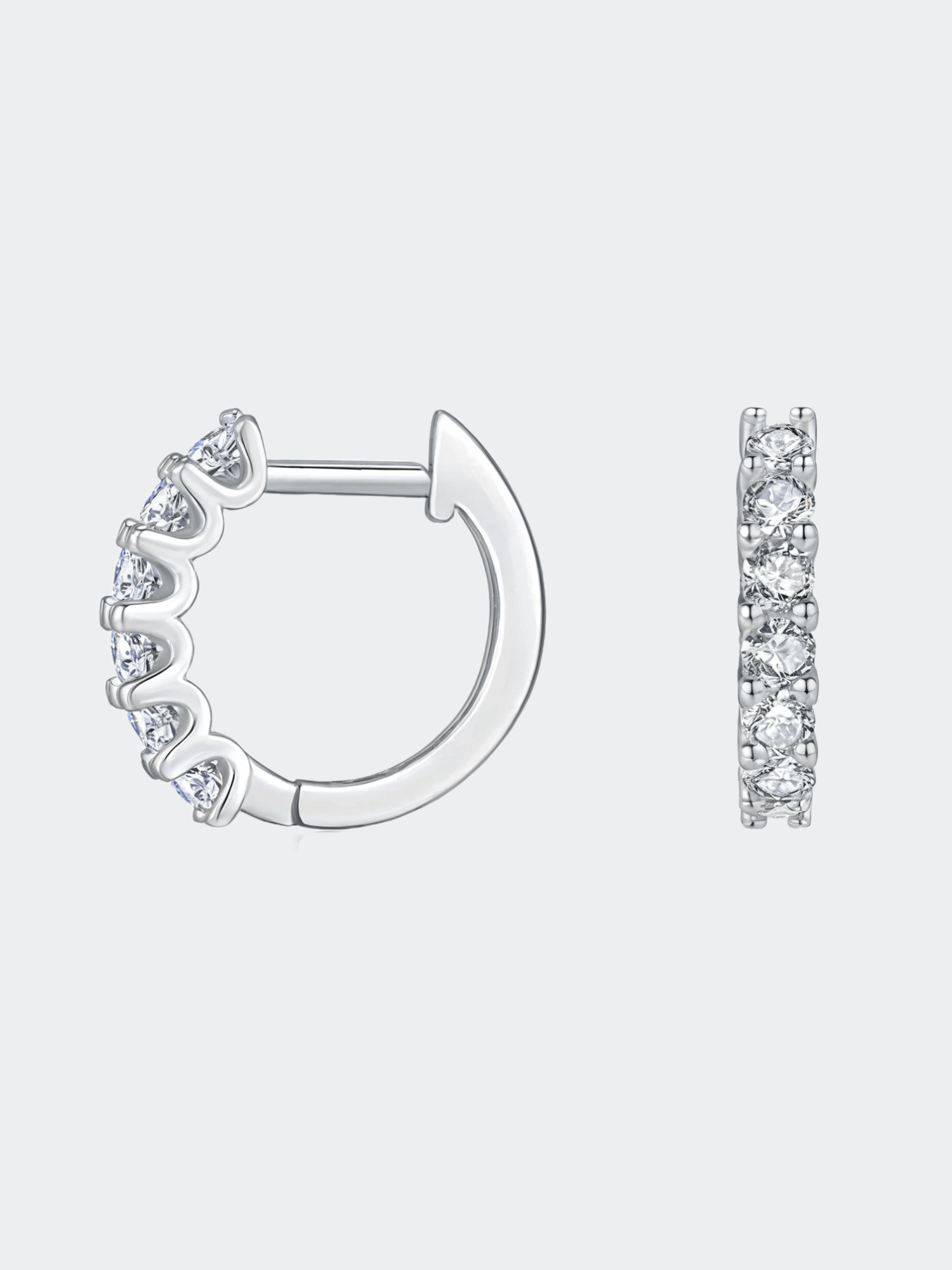 MOISSANITE HOOP DIAMOND EARRING WITGOUD - Carpeice