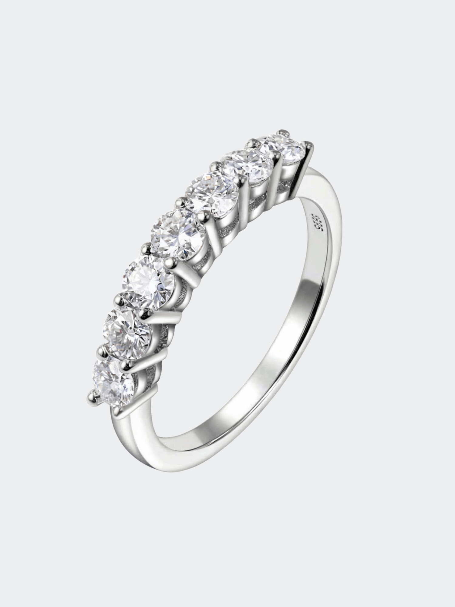 MOISSANITE Eternity Ring Wit Goud 3MM - Carpeice