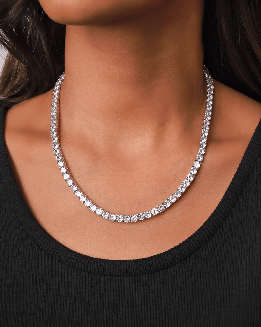 Zilveren Luxe Tennis Ketting 3MM en 5MM