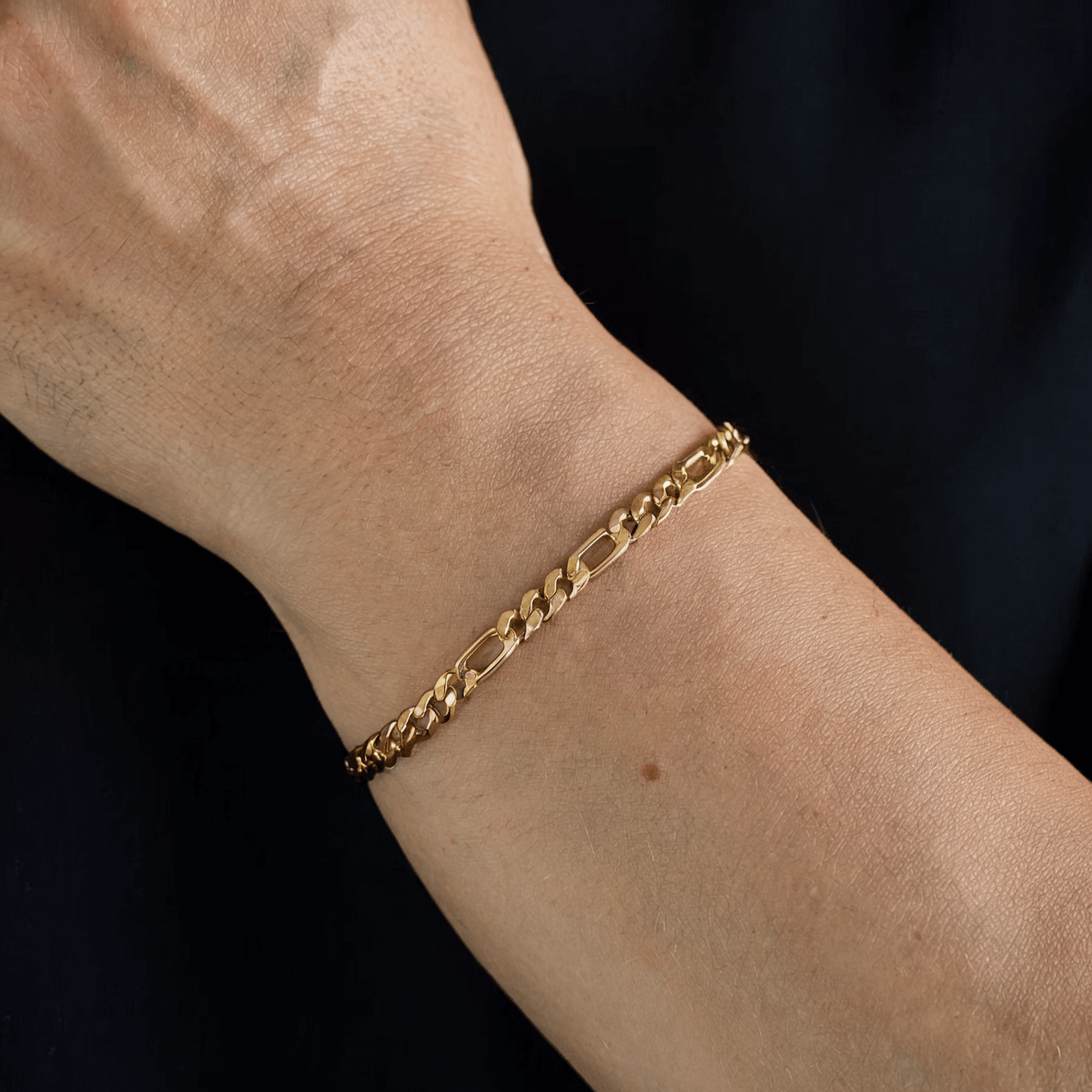 Gouden Luxe Figaro Armband 3MM en 5MM - Carpeice