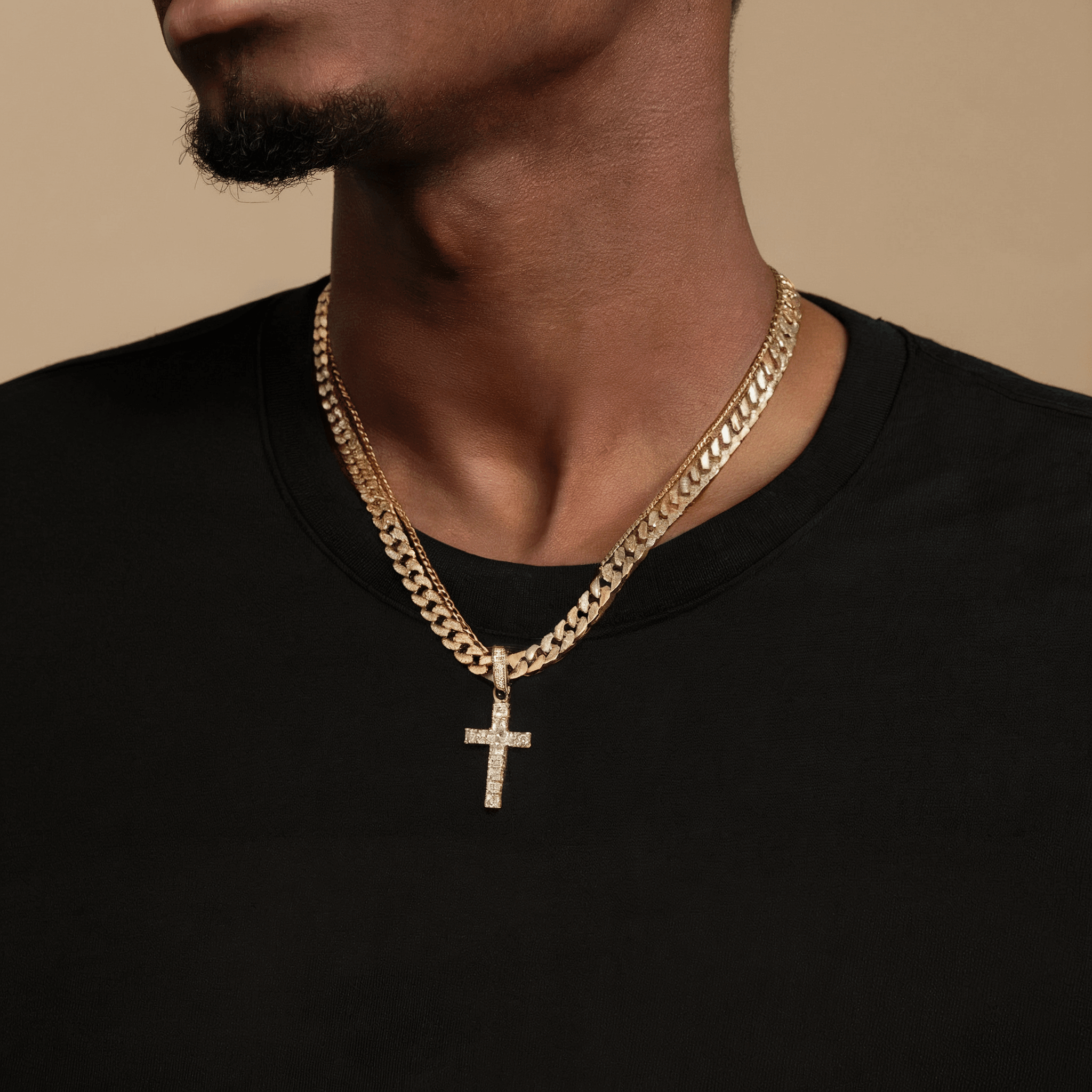 ICE Gouden Luxe Kruis Hanger - Carpeice