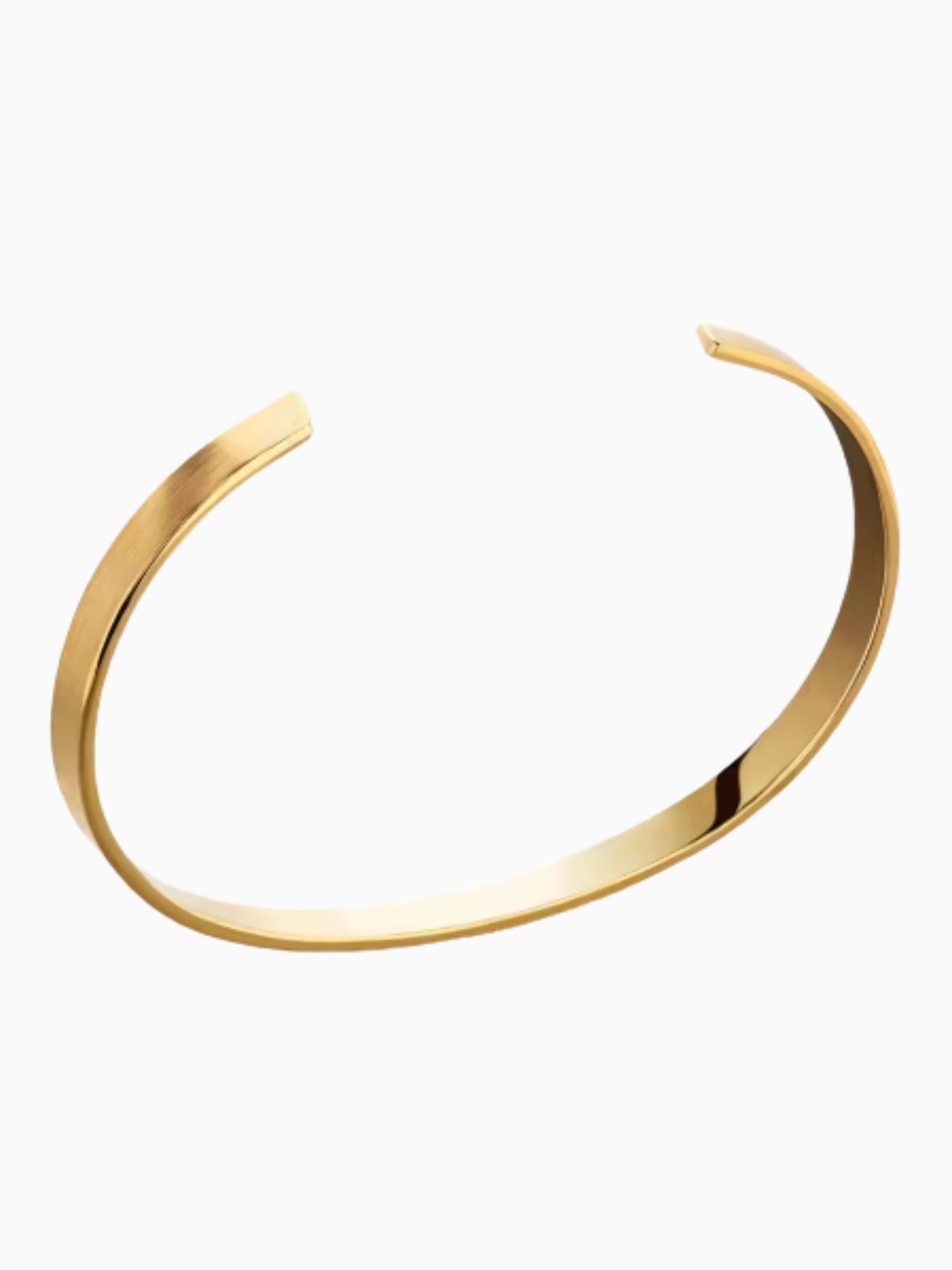 Gouden cuff armband 3MM en 5MM, eenvoudig en elegant ontwerp met een moderne uitstraling.