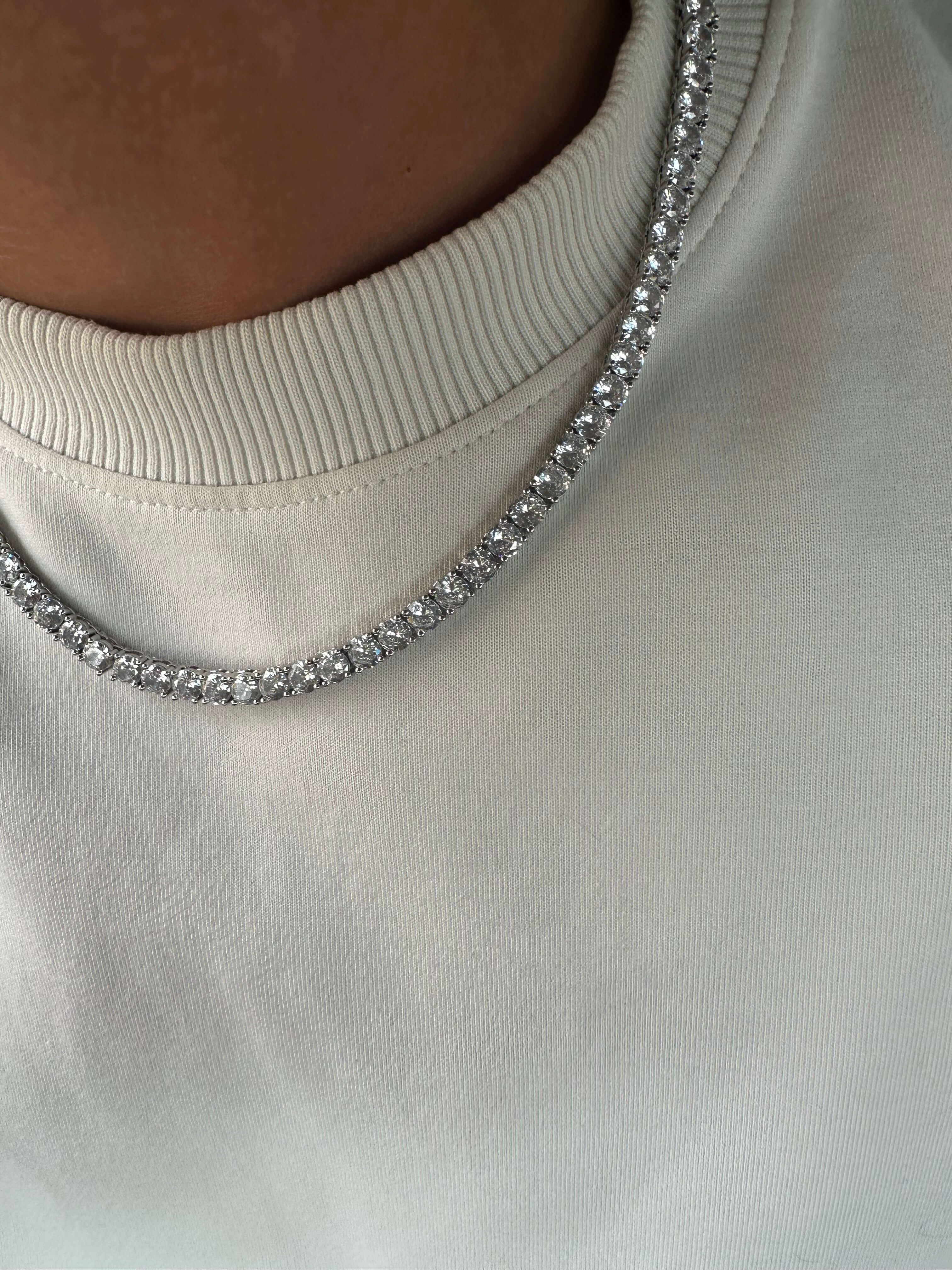 Zilveren Luxe Tennis Ketting 3MM en 5MM