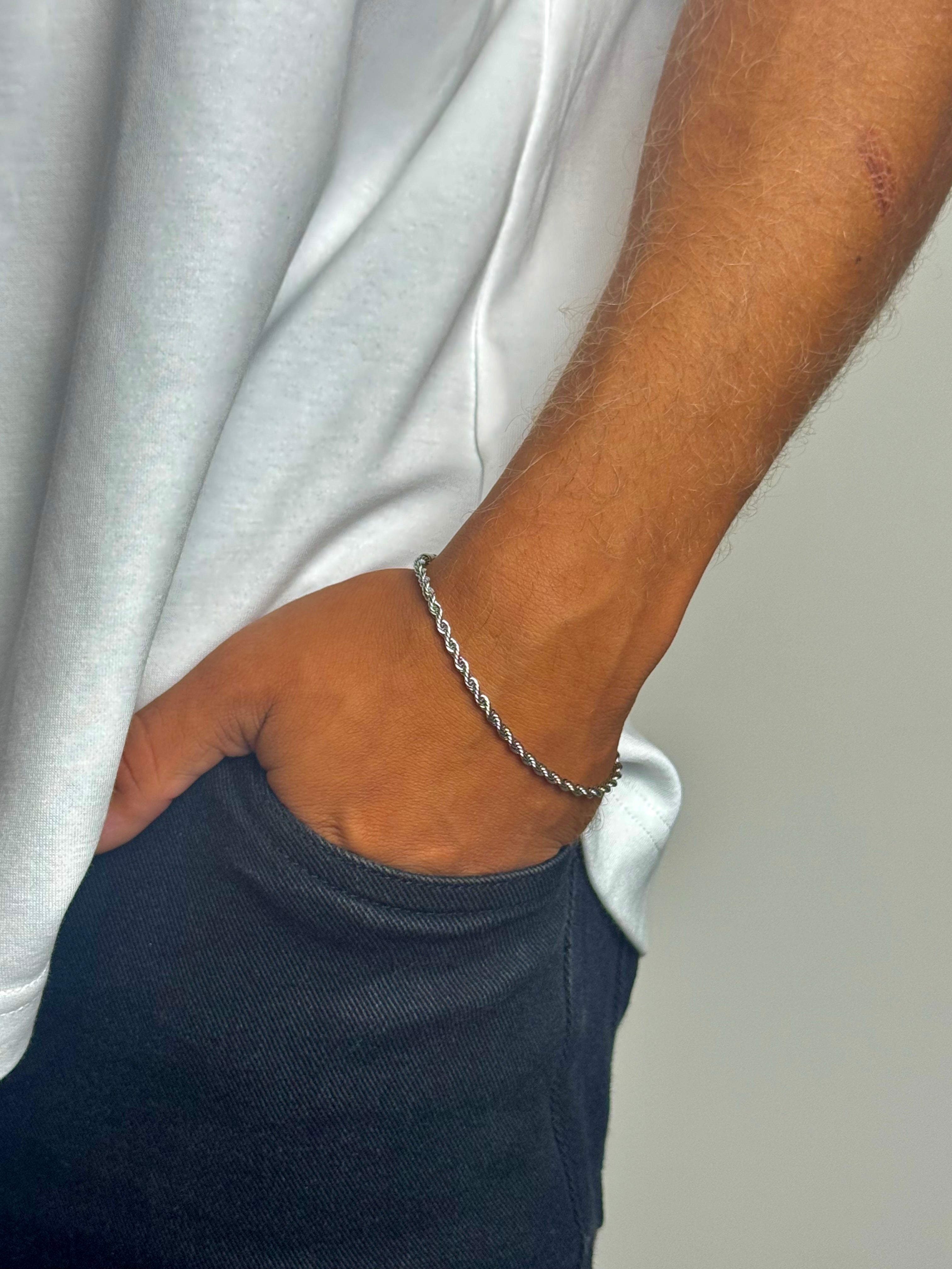 Silver Rope Armband 3MM