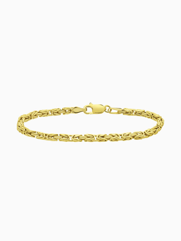 Konings schakel armband goud 5MM van Carpe Ice, elegant en duurzaam, perfect voor dagelijks gebruik.